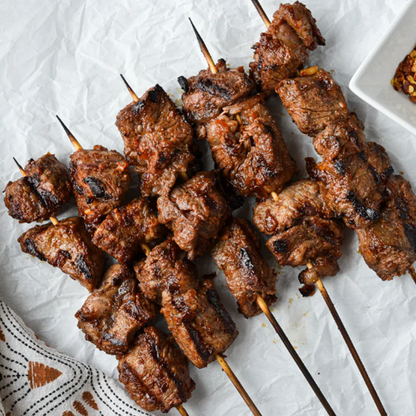 Marinated Beef Skewers without Vegetables (6x200g)