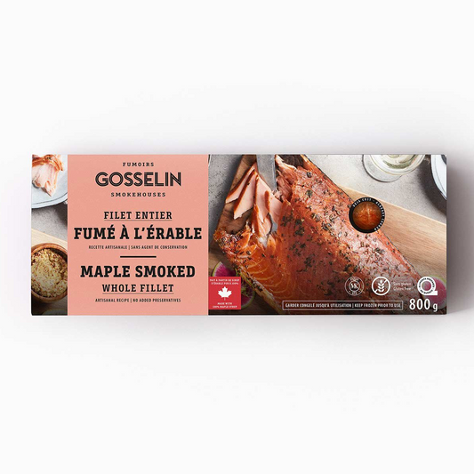 Filet de Saumon Entier Fumé à l'Érable (800g)